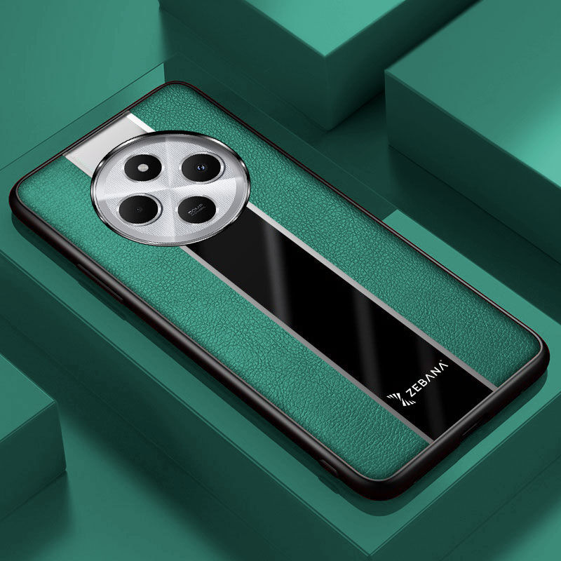 Xiaomi Redmi 14C Kılıf Yeşil Zebana Premium Deri Kılıf