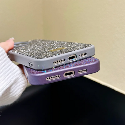Samsung - Galaxy S25 Plus Zebana Taşlı Star Glitter Silikon Kılıf - Beyaz