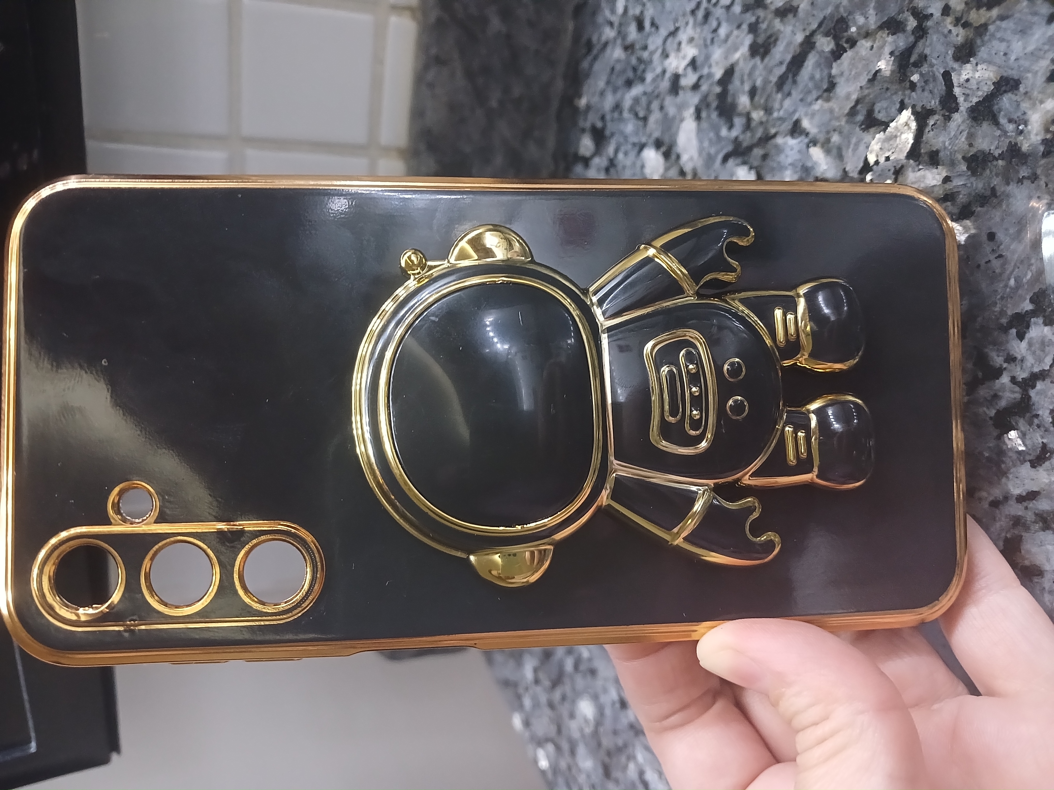Xiaomi - Poco X5 Pro 5G Zebana Standlı Astronot Silikon Kılıf - Açık Mavi