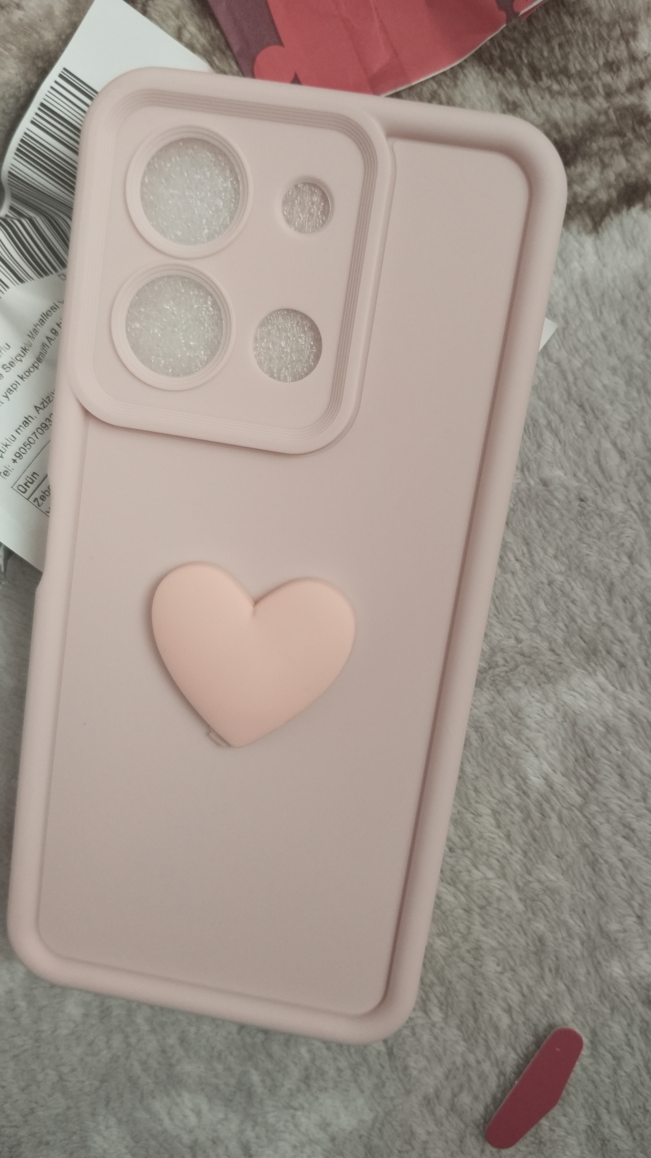 Xiaomi - Redmi 14C Zebana Amour Silikon Kılıf - Kahverengi