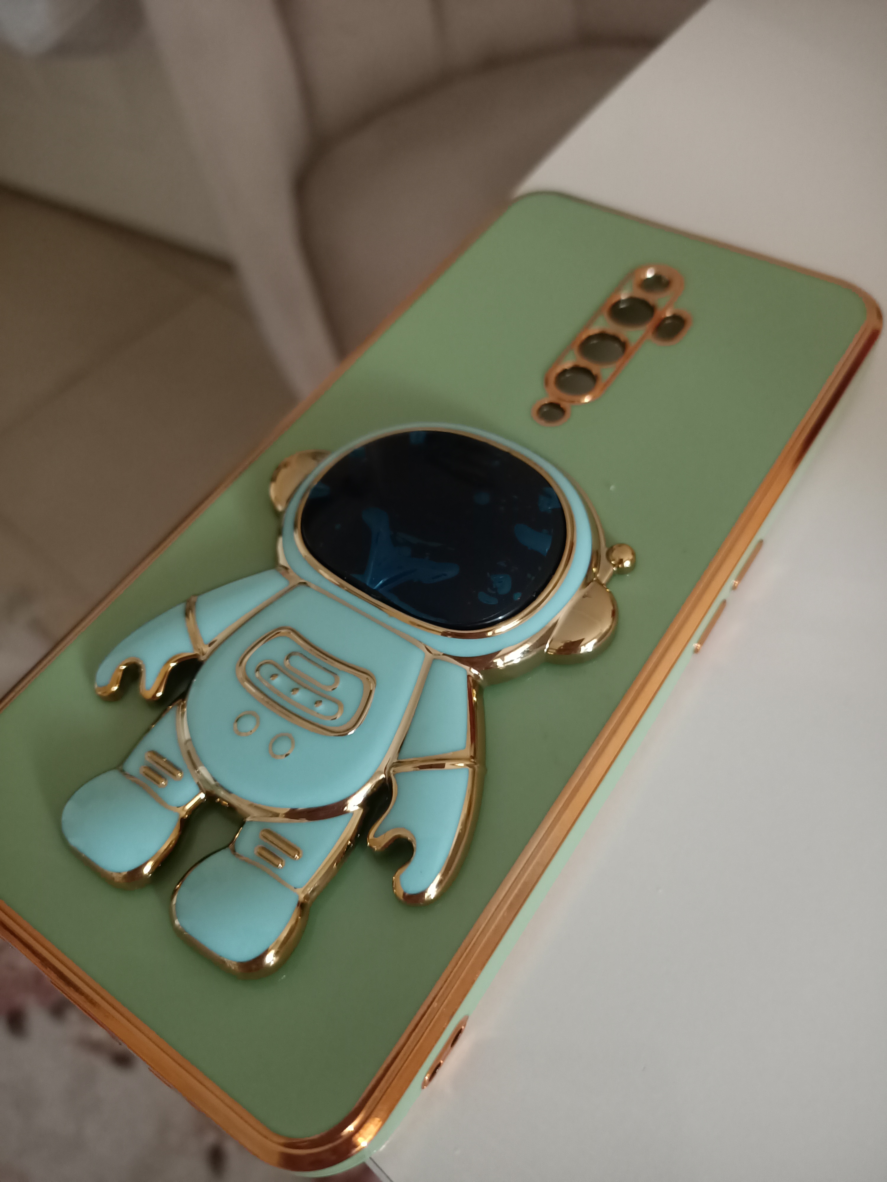 Xiaomi - Poco X5 Pro 5G Zebana Standlı Astronot Silikon Kılıf - Açık Mavi