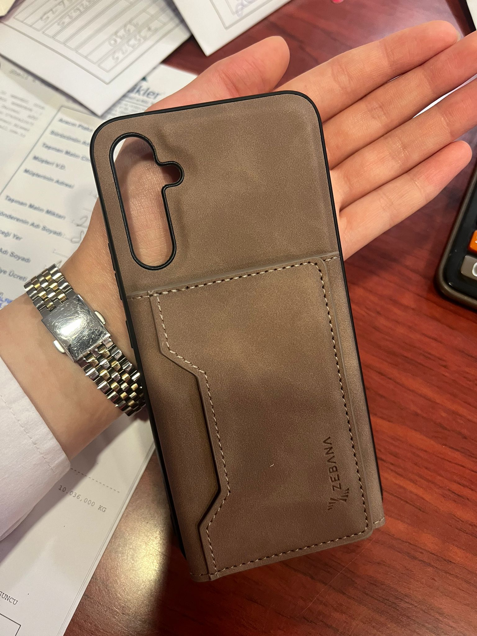Samsung - Galaxy A06 Zebana 2in1 Elite Class Cüzdanlı Deri Kılıf - Siyah