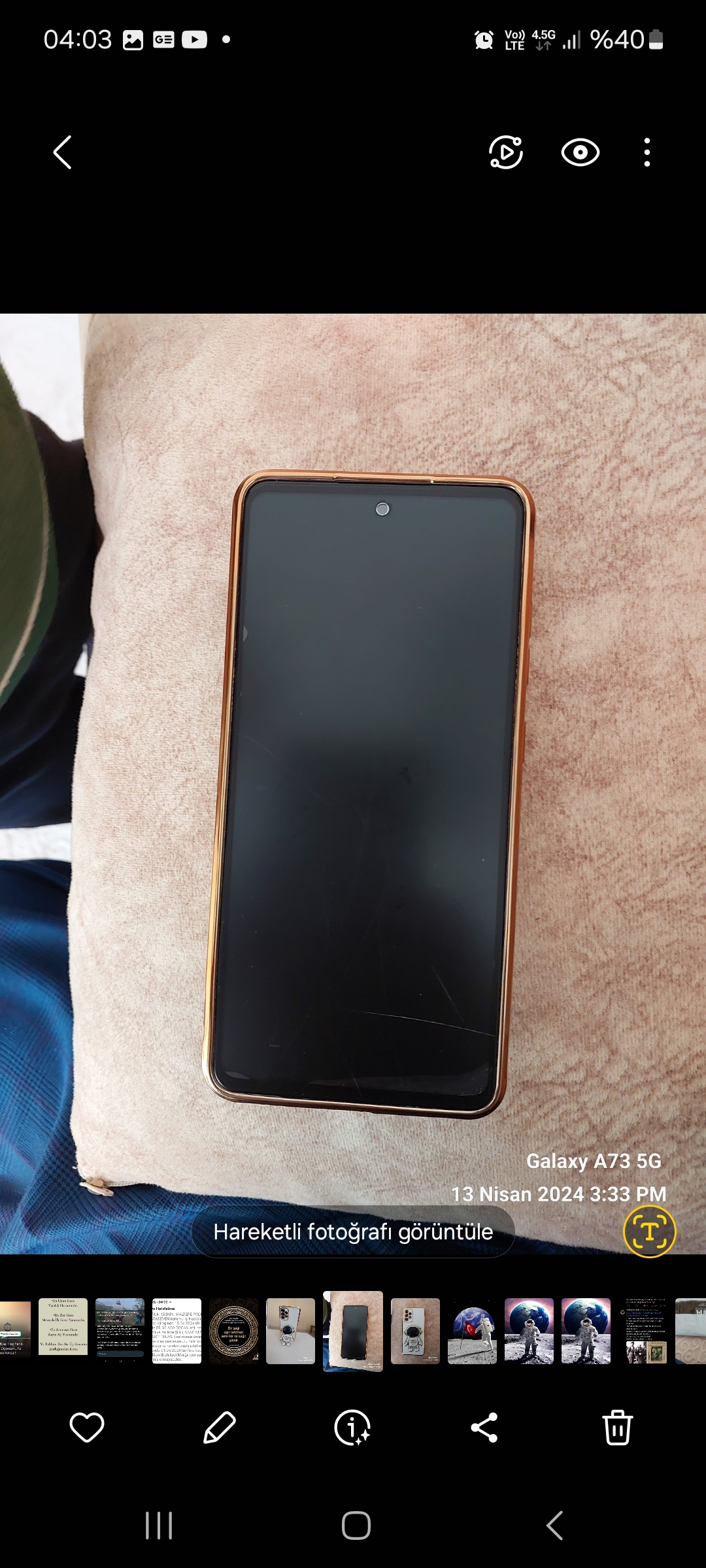 Xiaomi - Poco X5 Pro 5G Zebana Standlı Astronot Silikon Kılıf - Açık Mavi