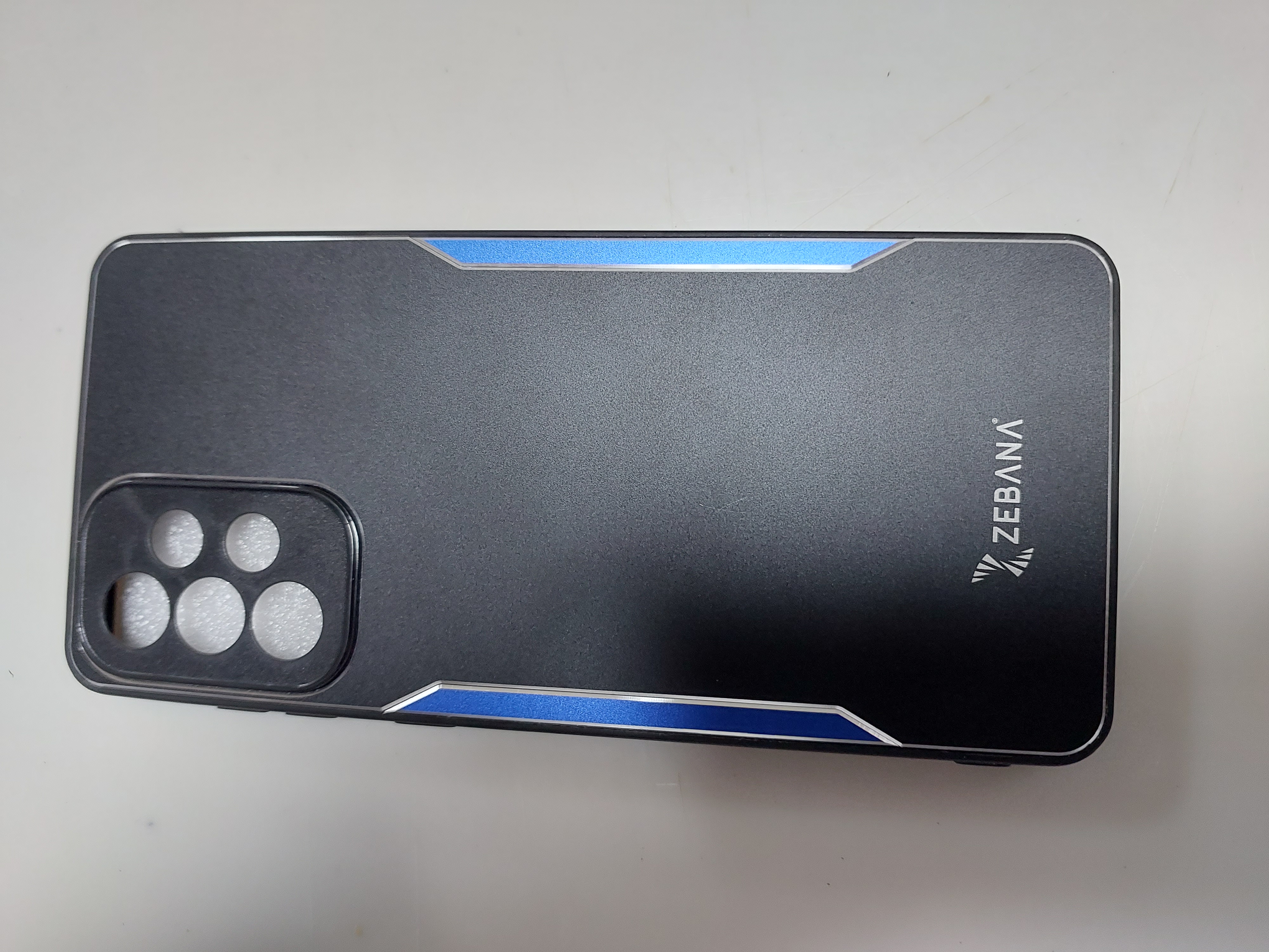Samsung - Galaxy A53 5G Zebana Metal Mitras Kılıf (Silikon Kenar) - Mavi