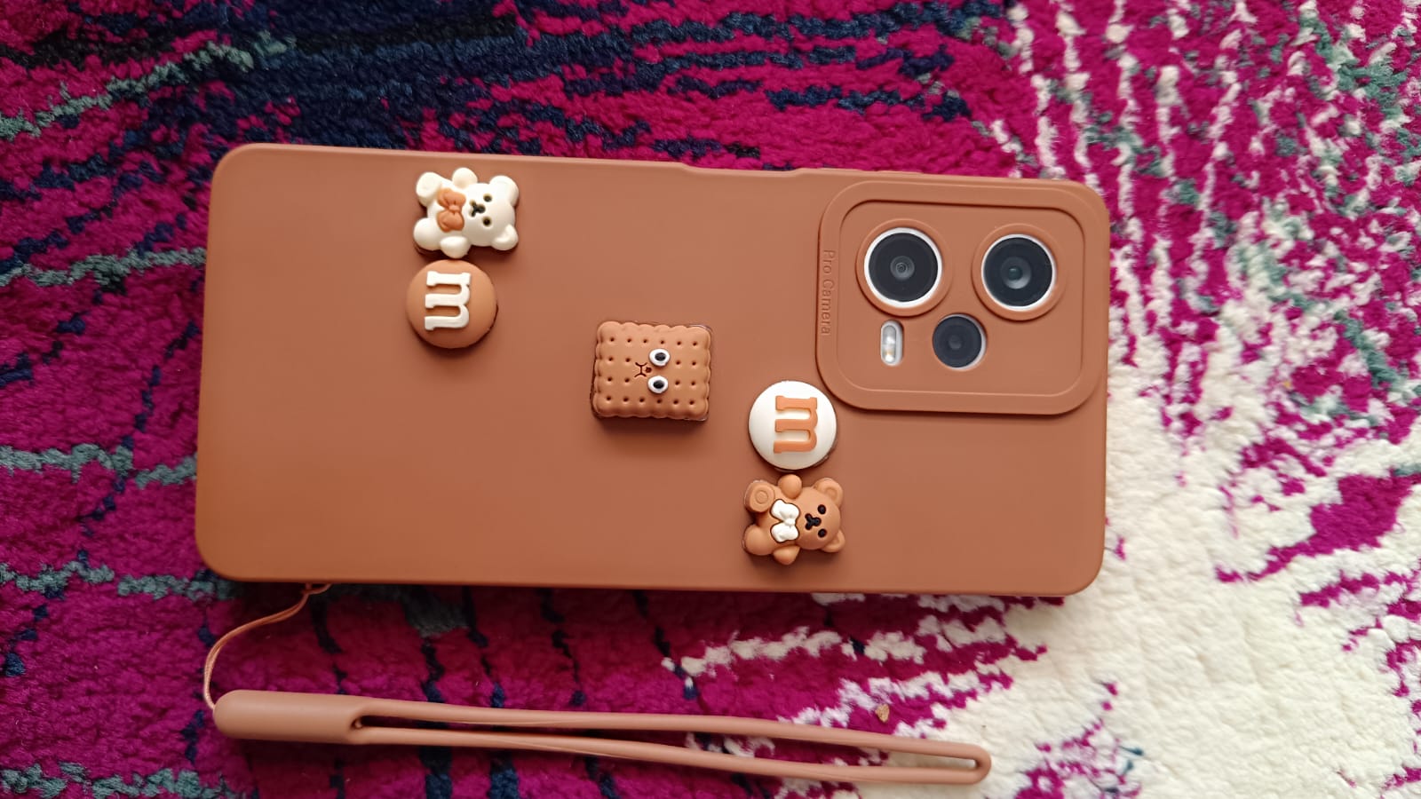 Samsung - Galaxy A30S Zebana Love Bear Silikon Kılıf - Rose Gold