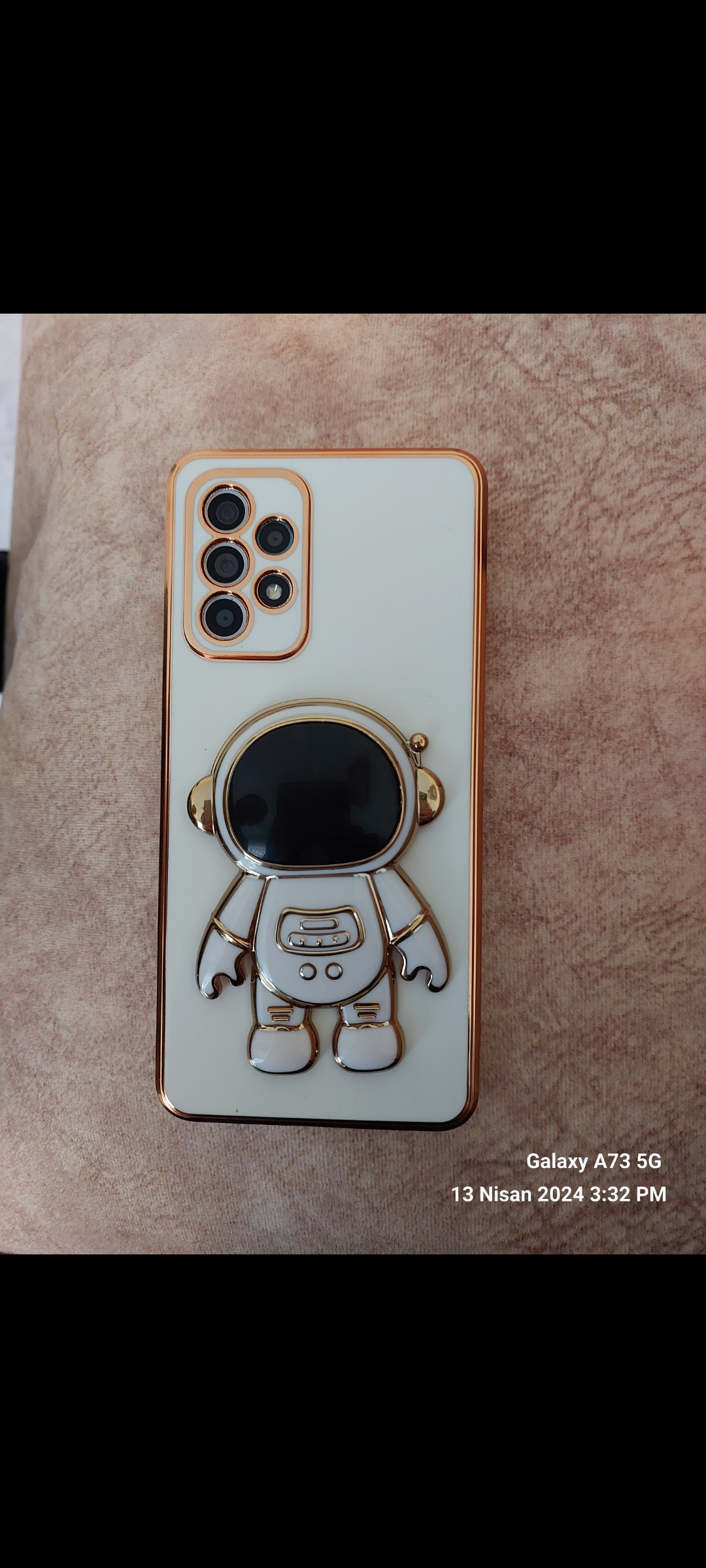 Xiaomi - Poco X5 Pro 5G Zebana Standlı Astronot Silikon Kılıf - Açık Mavi