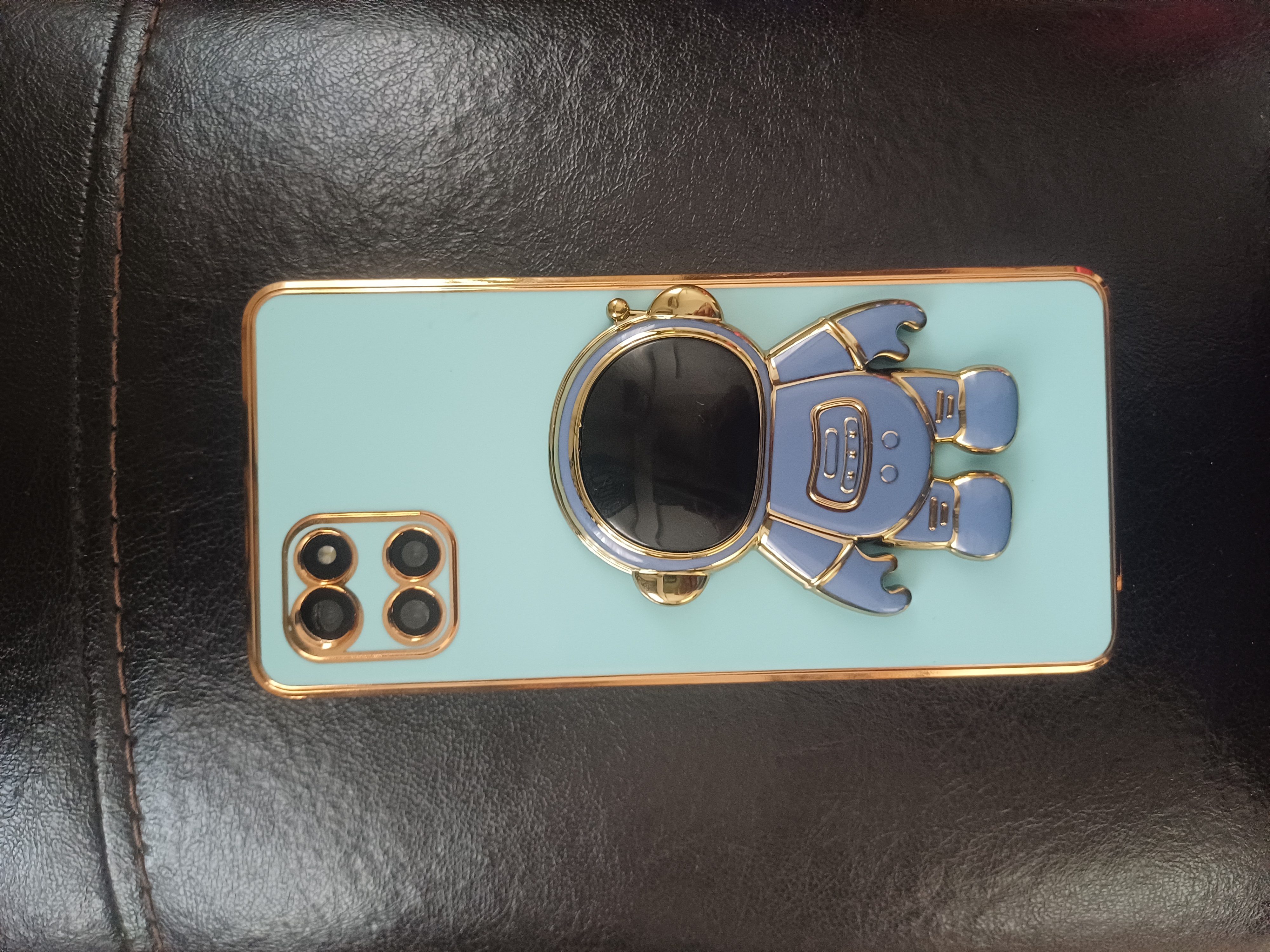 Xiaomi - Poco X5 Pro 5G Zebana Standlı Astronot Silikon Kılıf - Açık Mavi