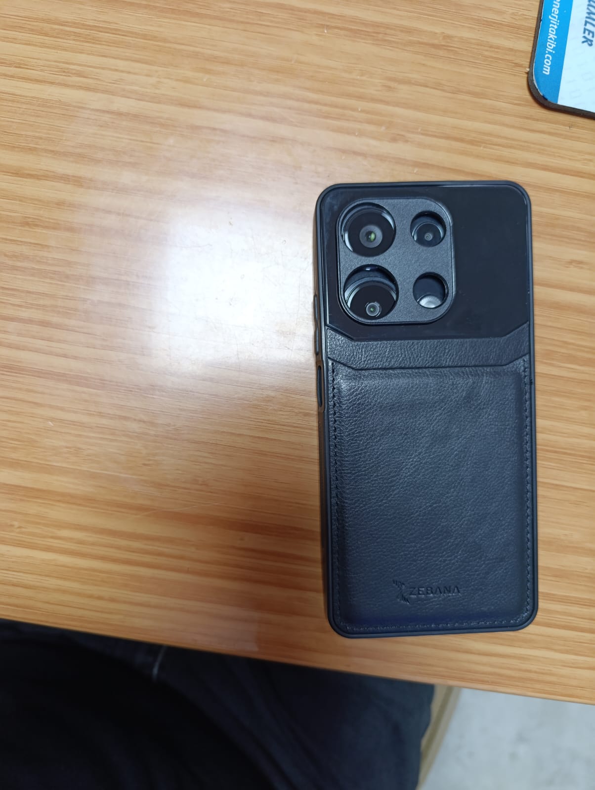 Samsung - Galaxy M02S Zebana Lens Deri Kılıf - Kahverengi