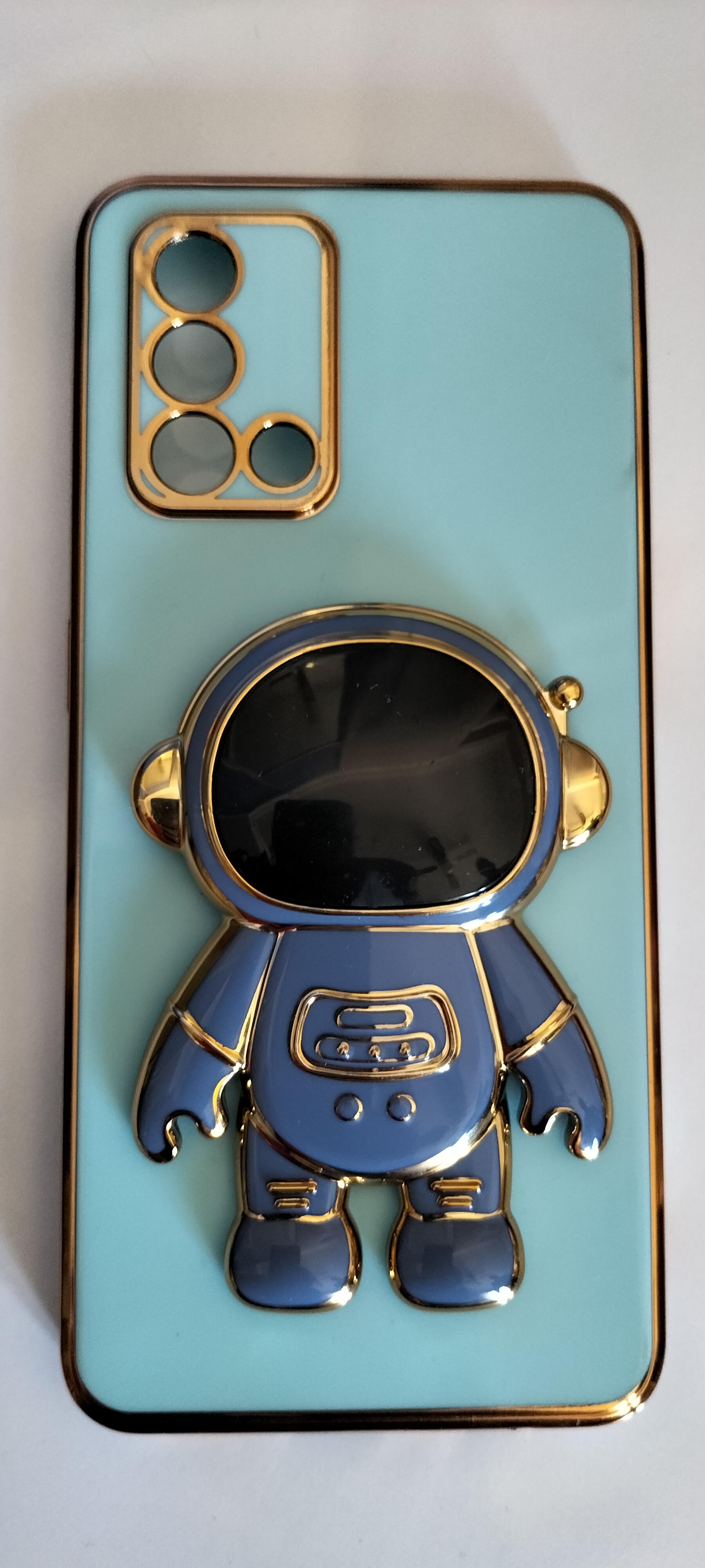Xiaomi - Poco X5 Pro 5G Zebana Standlı Astronot Silikon Kılıf - Açık Mavi
