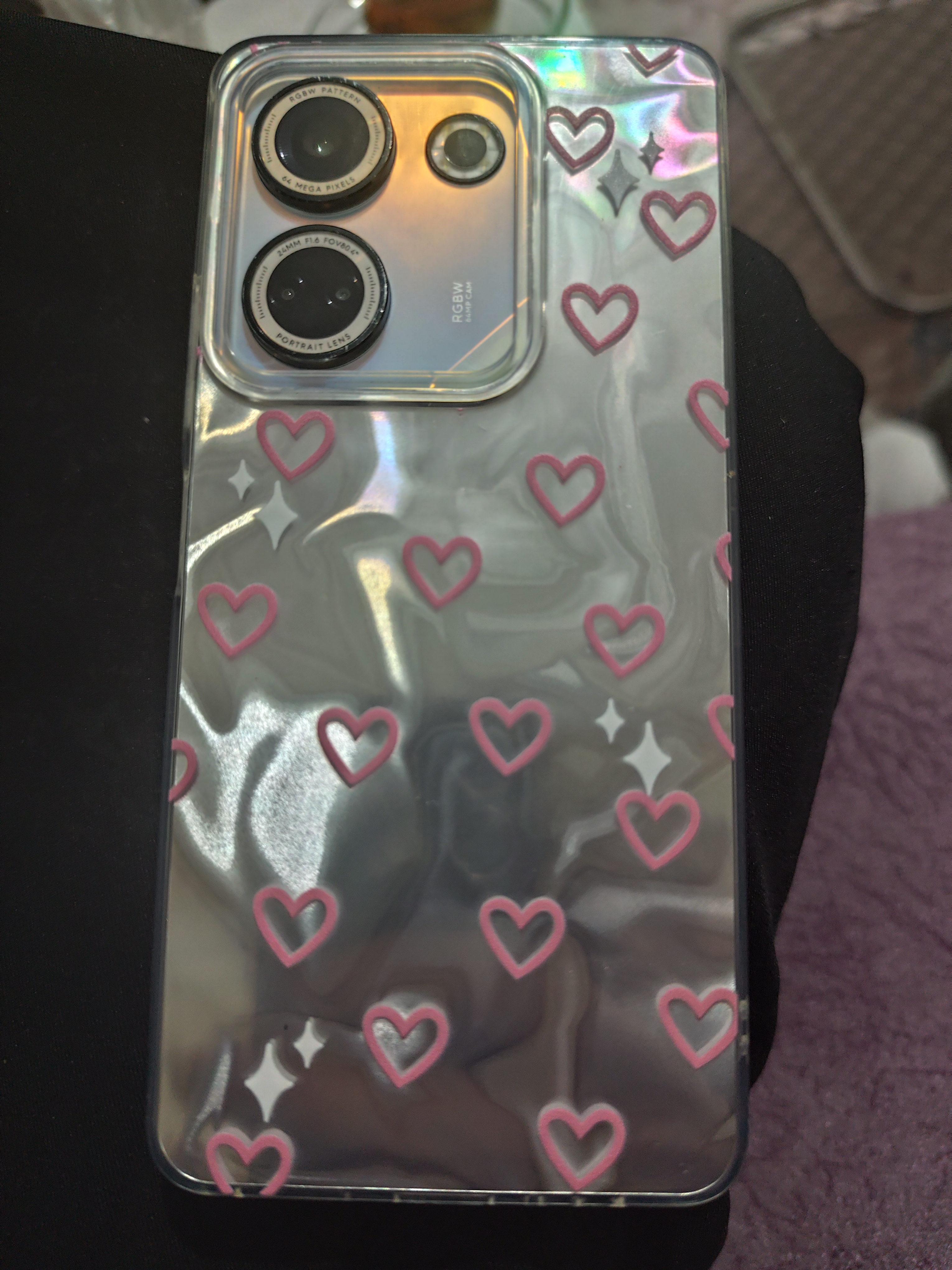 Xiaomi - Redmi Note 11 4G Zebana Pink Heart Silikon Kılıf - Pembe