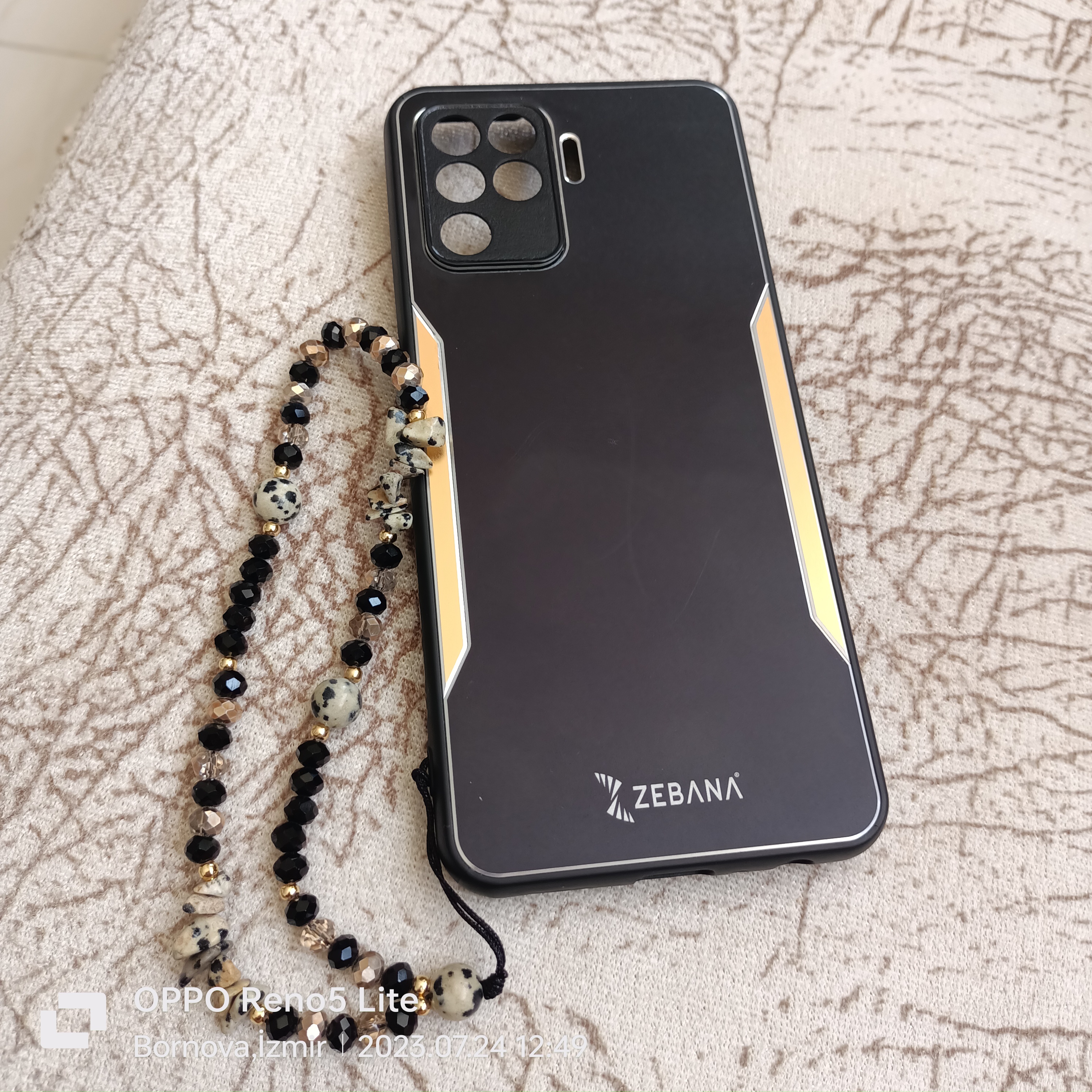Samsung - Galaxy A53 5G Zebana Metal Mitras Kılıf (Silikon Kenar) - Mavi