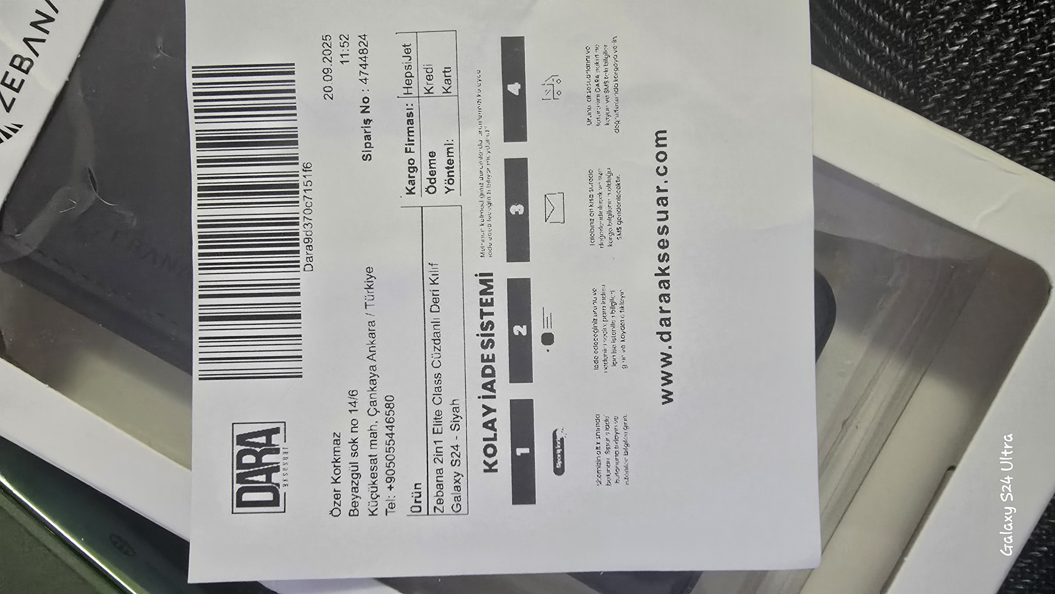 Samsung - Galaxy A06 Zebana 2in1 Elite Class Cüzdanlı Deri Kılıf - Siyah