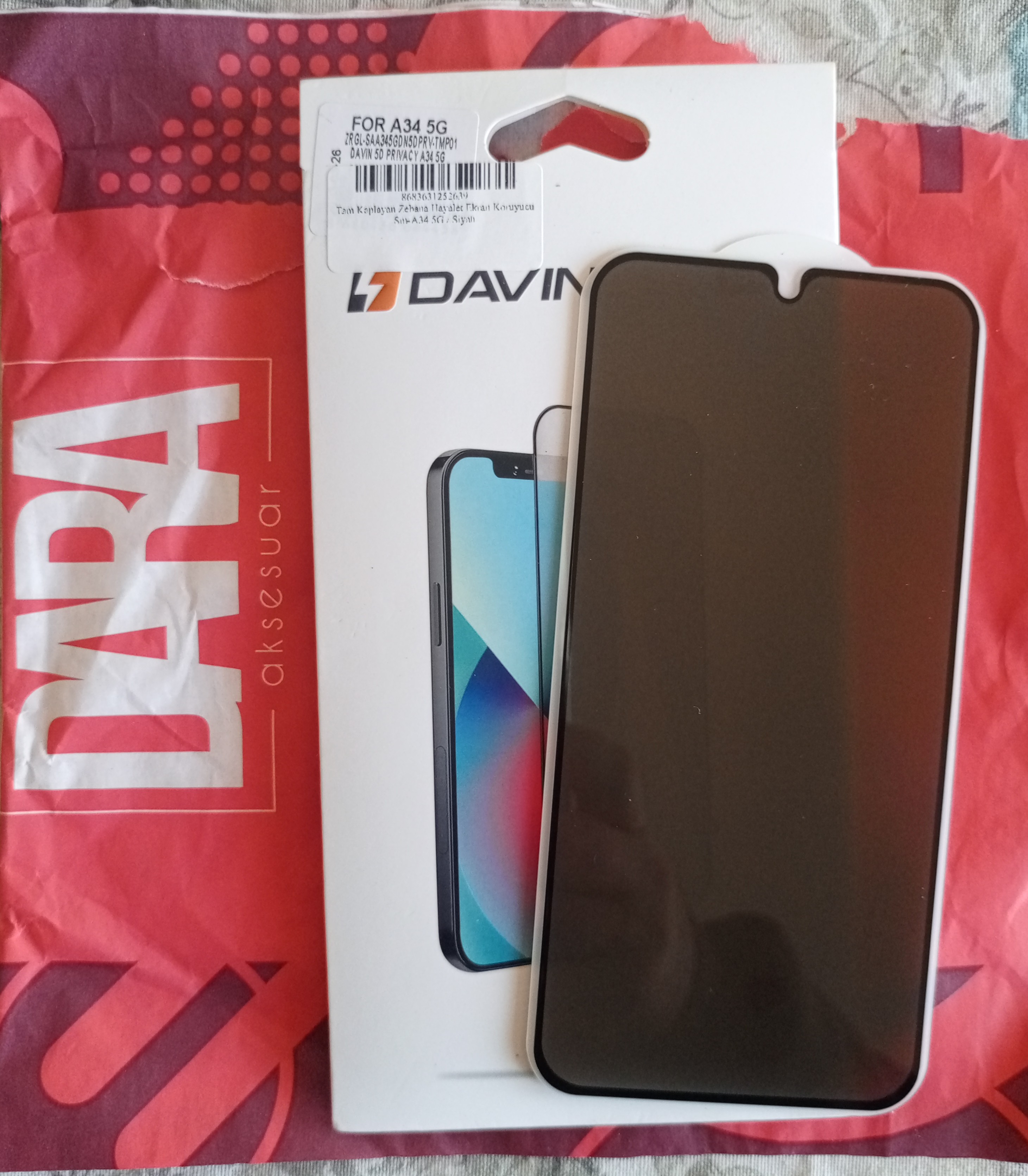 Samsung - Galaxy A33 5G Tam Kaplayan Zebana Hayalet Ekran Koruyucu - Siyah